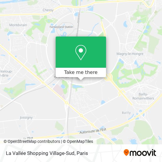 La Vallée Shopping Village-Sud map