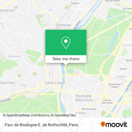 Mapa Parc de Boulogne-E. de Rothschild