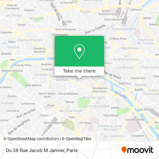 Mapa Du 38 Rue Jacob M Janvier