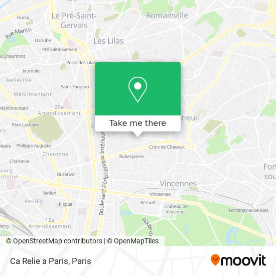 Mapa Ca Relie a Paris