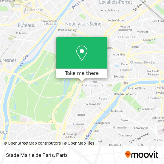 Stade Mairie de Paris map