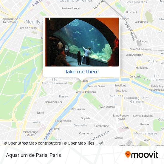 Mapa Aquarium de Paris