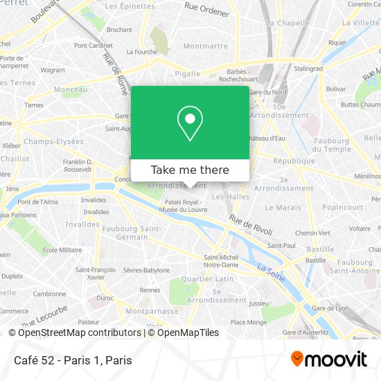 Mapa Café 52 - Paris 1