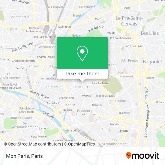 Mapa Mon Paris