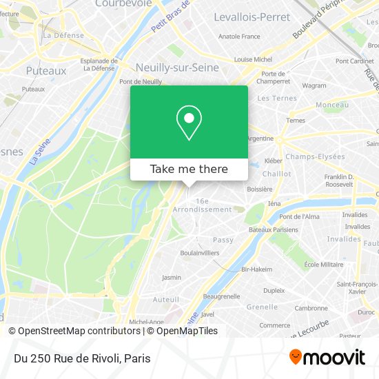 Mapa Du 250 Rue de Rivoli