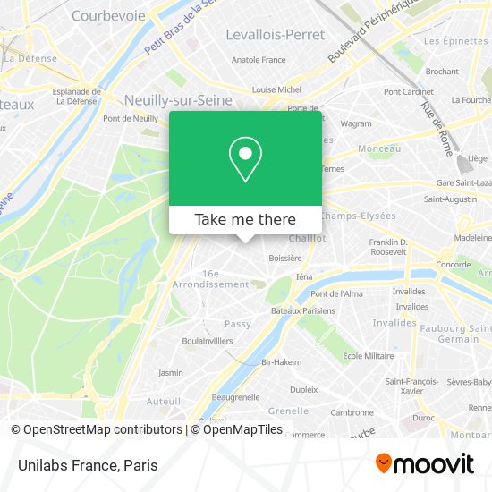 Mapa Unilabs France