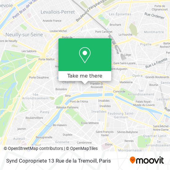 Mapa Synd Copropriete 13 Rue de la Tremoill