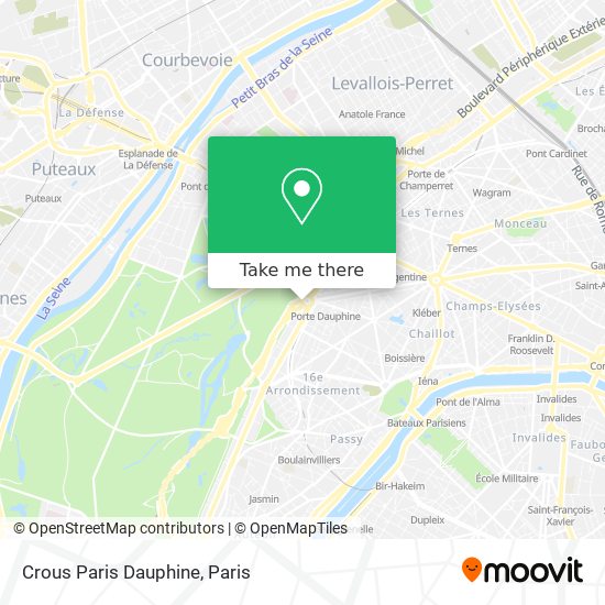 Crous Paris Dauphine map