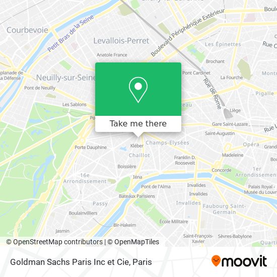 Mapa Goldman Sachs Paris Inc et Cie