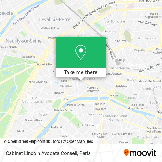 Cabinet Lincoln Avocats Conseil map