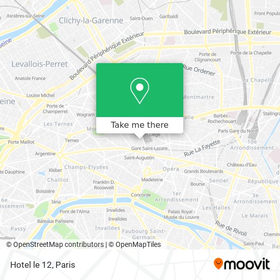 Hotel le 12 map