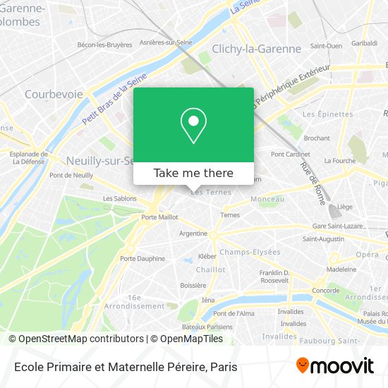 Mapa Ecole Primaire et Maternelle Péreire