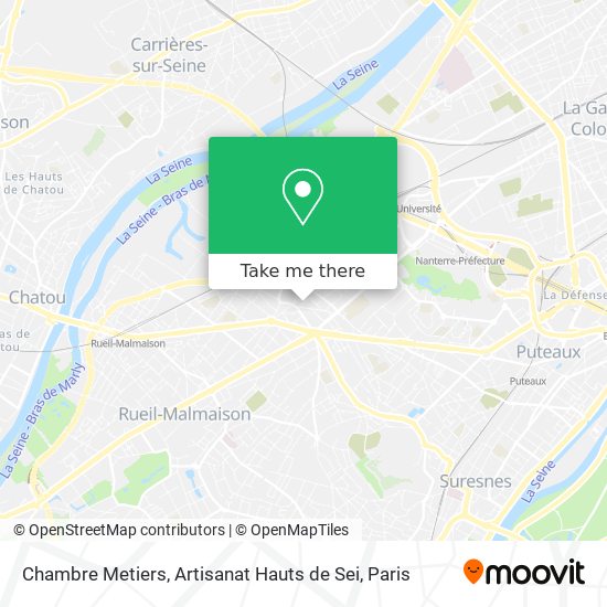 Mapa Chambre Metiers, Artisanat Hauts de Sei