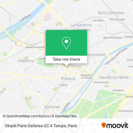 Mapa Okaidi Paris Defense CC 4 Temps