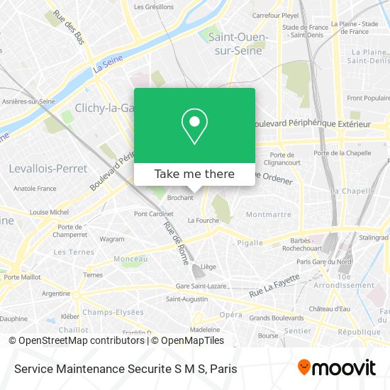 Service Maintenance Securite S M S map