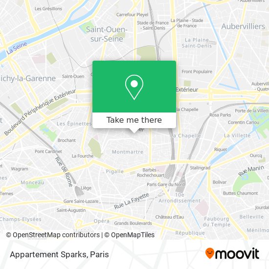 Appartement Sparks map