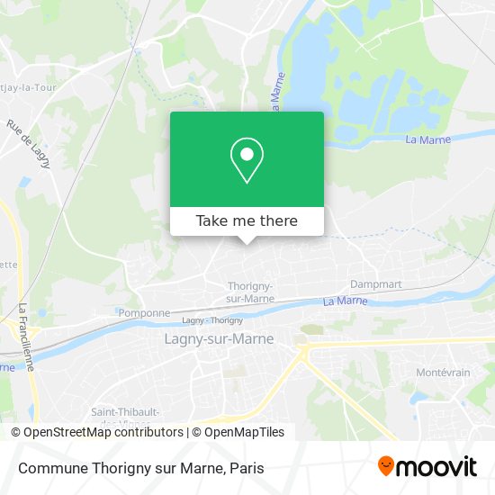 Commune Thorigny sur Marne map