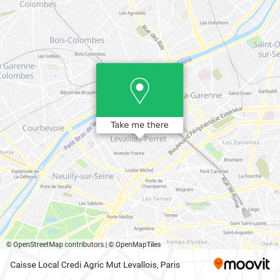 Mapa Caisse Local Credi Agric Mut Levallois