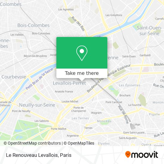 Le Renouveau Levallois map