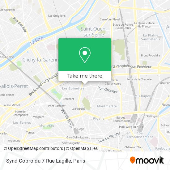 Mapa Synd Copro du 7 Rue Lagille