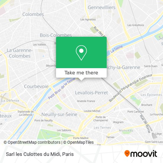 Mapa Sarl les Culottes du Midi