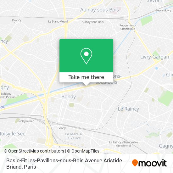 Basic-Fit les-Pavillons-sous-Bois Avenue Aristide Briand map