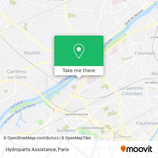 Hydroparts Assistance map