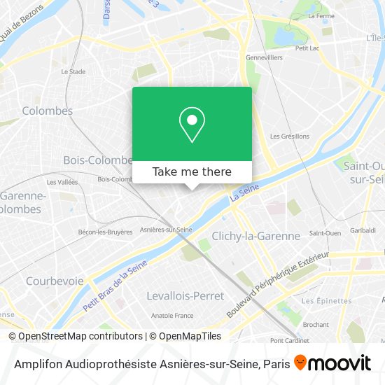 Mapa Amplifon Audioprothésiste Asnières-sur-Seine