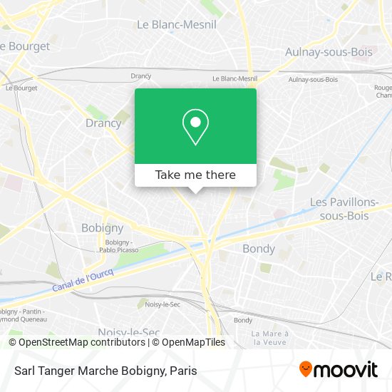 Sarl Tanger Marche Bobigny map