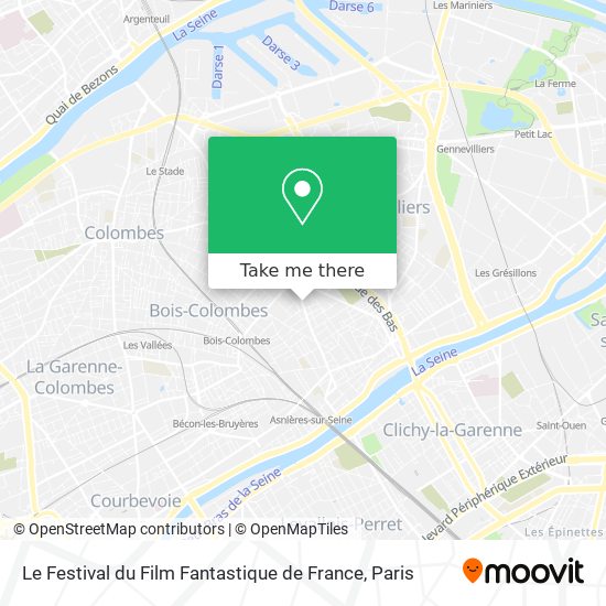 Mapa Le Festival du Film Fantastique de France