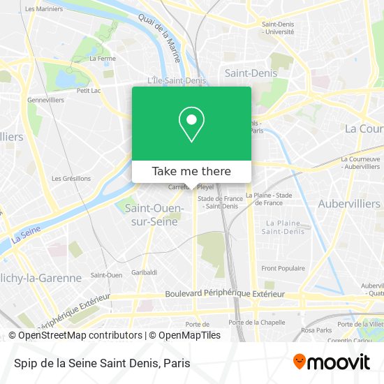 Mapa Spip de la Seine Saint Denis