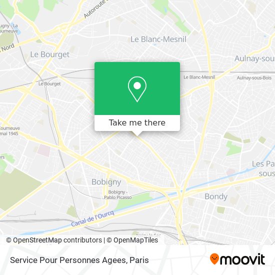 Service Pour Personnes Agees map