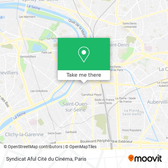 Syndicat Aful Cité du Cinéma map