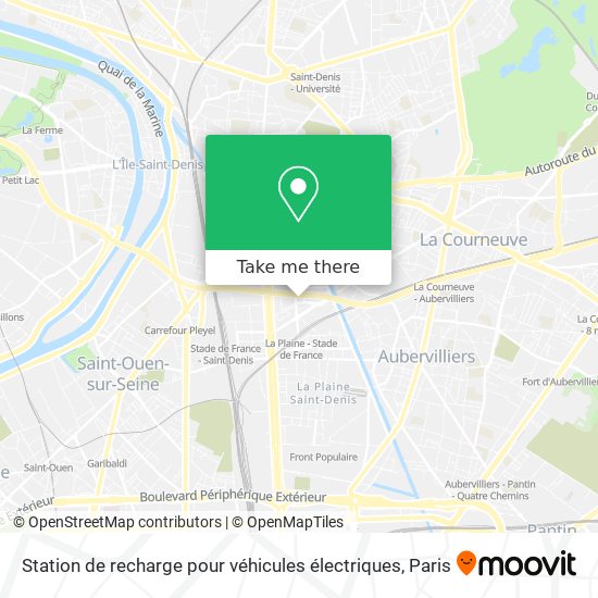 Station de recharge pour véhicules électriques map