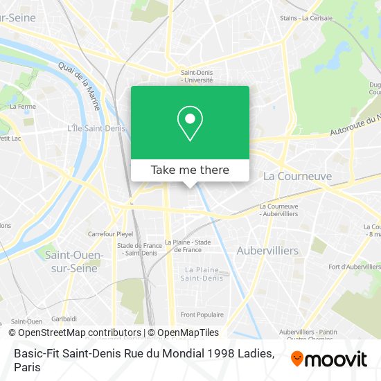 Basic-Fit Saint-Denis Rue du Mondial 1998 Ladies map