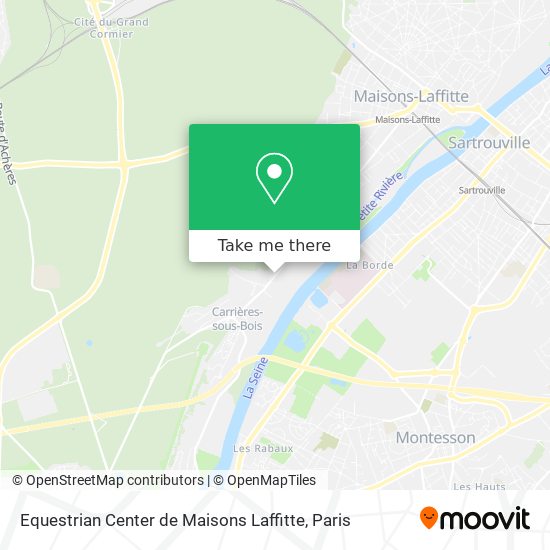Mapa Equestrian Center de Maisons Laffitte