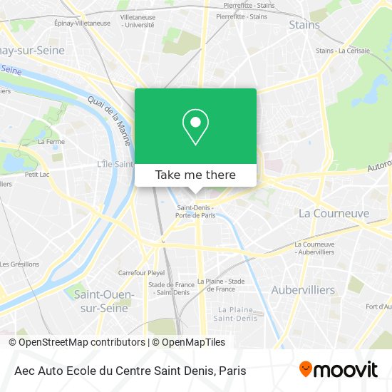 Mapa Aec Auto Ecole du Centre Saint Denis