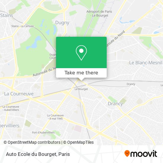 Mapa Auto Ecole du Bourget