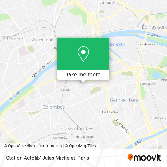 Mapa Station Autolib' Jules Michelet