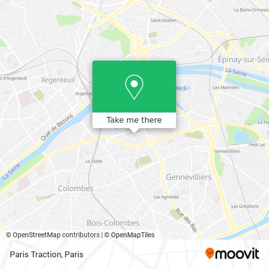 Mapa Paris Traction