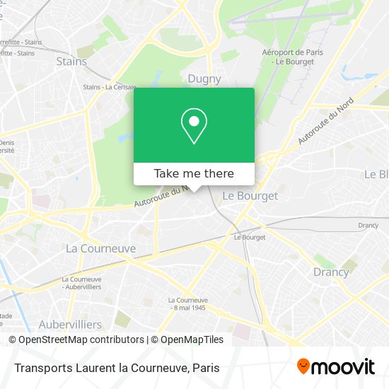 Transports Laurent la Courneuve map