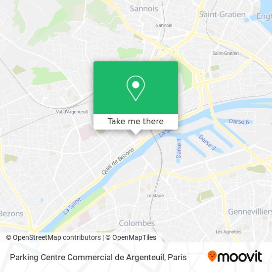 Mapa Parking Centre Commercial de Argenteuil