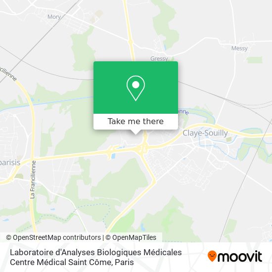 Laboratoire d'Analyses Biologiques Médicales Centre Médical Saint Côme map