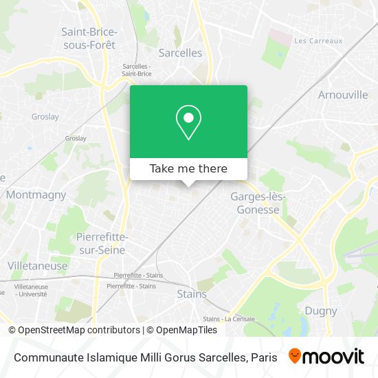 Communaute Islamique Milli Gorus Sarcelles map