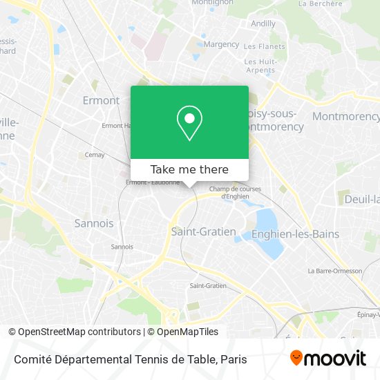 Comité Départemental Tennis de Table map