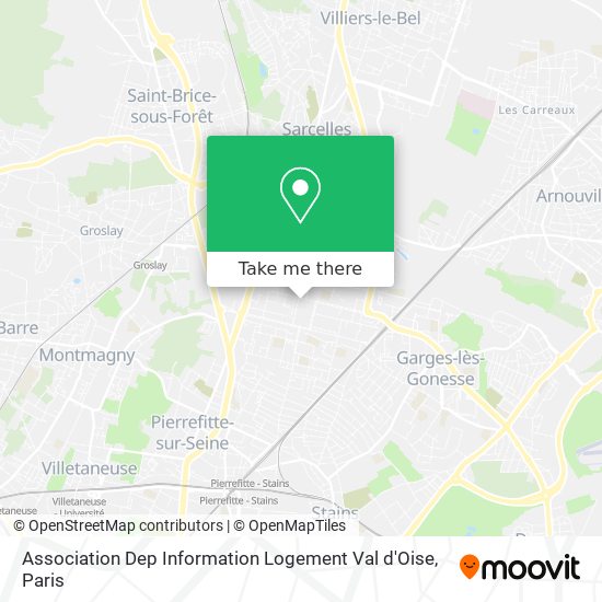 Association Dep Information Logement Val d'Oise map