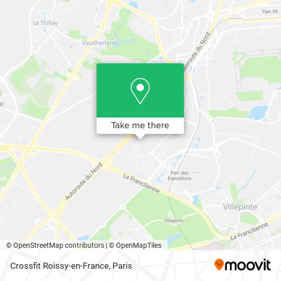 Mapa Crossfit Roissy-en-France
