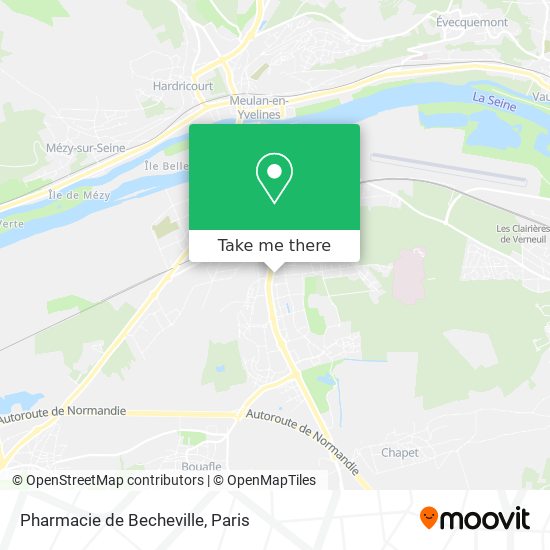 Mapa Pharmacie de Becheville