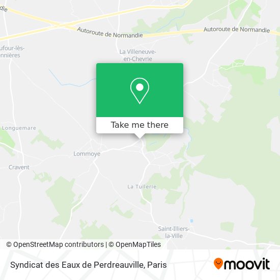 Mapa Syndicat des Eaux de Perdreauville