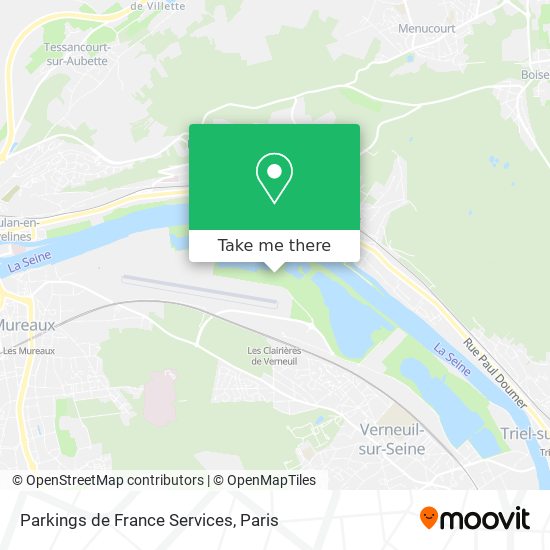 Parkings de France Services map